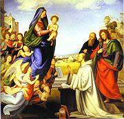 Fra Bartolomeo The Vision of St. Bernard ca 1504 oil painting artist